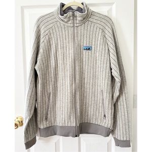 VTG Patagonia Men's Quilt Again Jacket Gray Stripe Made In U.S.A. 20300 Size Lg